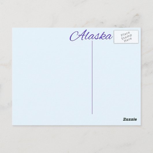 Carte postale - ALASKA (Dos)