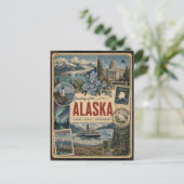 Carte postale Alaska authentique de style vintage (Debout devant)