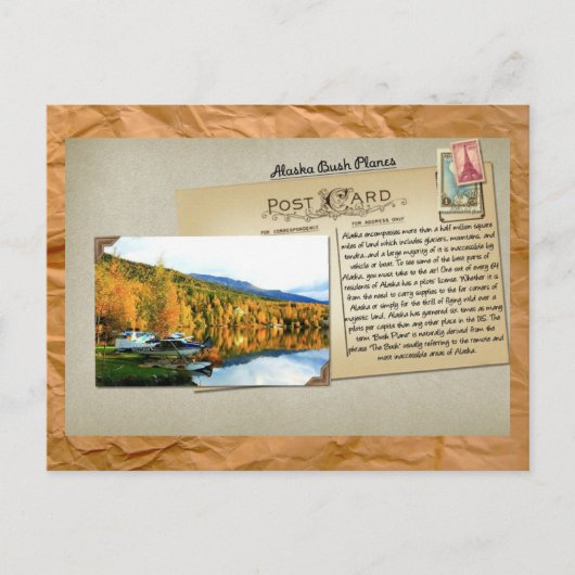 Carte postale Alaska Bush Planes (Devant)