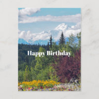 Alaska Denali Paysage Floral Photo Anniversaire