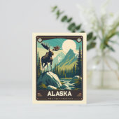 Carte Postale Alaska | Esprit Patriotique Vintage (Debout devant)