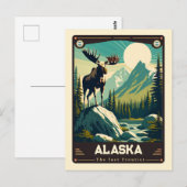 Carte Postale Alaska | Esprit Patriotique Vintage (Devant / Derrière)