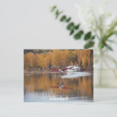 Carte Postale Alaska, Floatplane, Riverboat, Birch Tree en autom (Debout devant)