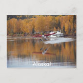 Carte Postale Alaska, Floatplane, Riverboat, Birch Tree en autom (Devant)