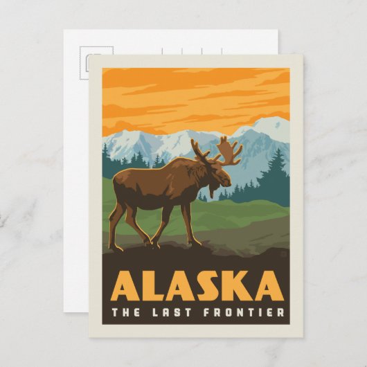 Carte Postale Alaska | Le Dernier Front - Moose (Devant / Derrière)