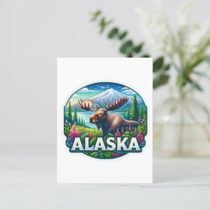 Carte Postale Alaska, Moose, poste
