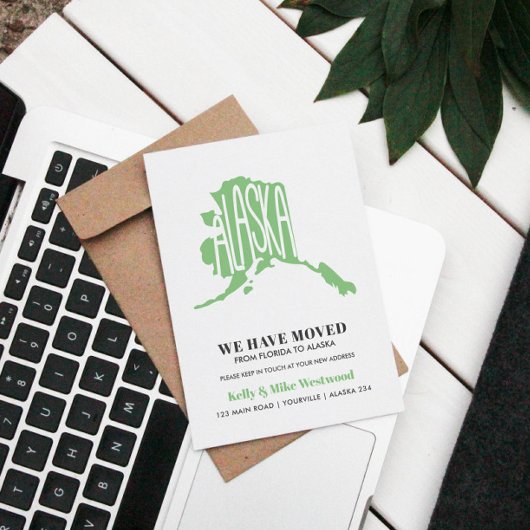 Carte Postale ALASKA Nous avons déménagé Nouvelle adresse Nouvea