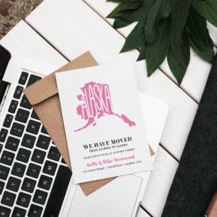 Carte Postale ALASKA Nous avons déplacé Nouvelle adresse Nouveau