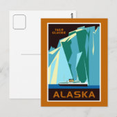 Carte Postale Alaska Taku Glacier retro style vintage (Devant / Derrière)