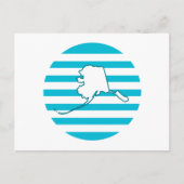 Carte Postale Alaska US State Retro Circle Blue (Devant)