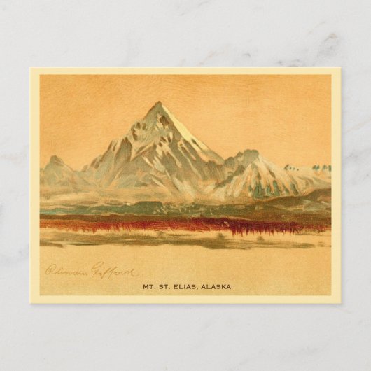 Carte Postale Alaska vintage Mt. St. Elias (Devant)