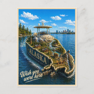 Carte Postale Alaska Vous étiez ici Série des États