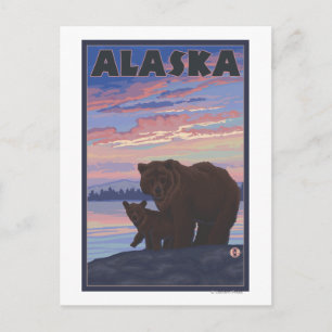 Carte Postale AlaskaBear et Cub