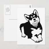 Carte Postale Alaskan Husky (Devant / Derrière)