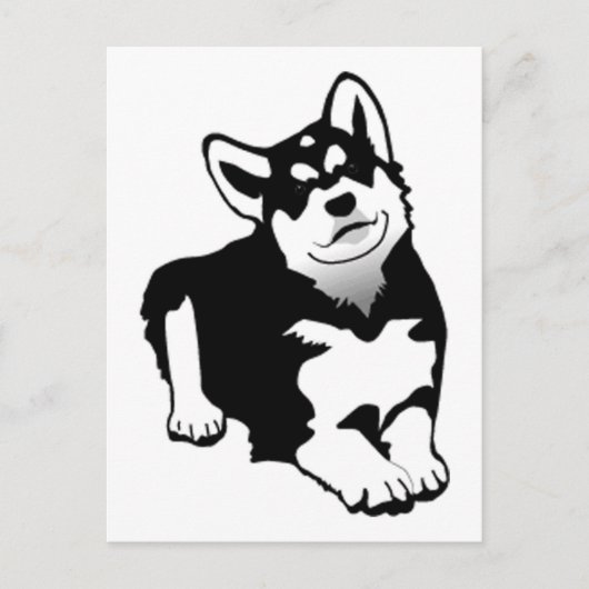 Carte Postale Alaskan Husky (Devant)