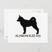 Carte postale Alaskan Klee Kai (Devant / Derrière)