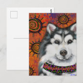 CARTE POSTALE ALASKAN MALAMUTE (Devant / Derrière)