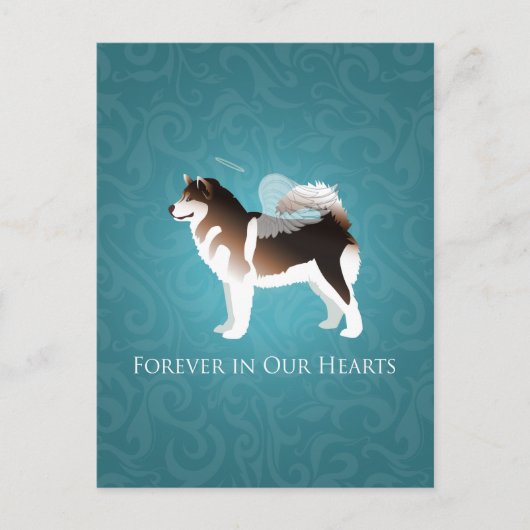 Carte Postale Alaskan Malamute Conception de la perte des animau (Devant)