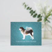 Carte Postale Alaskan Malamute Conception de la perte des animau (Debout devant)