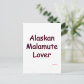 Carte Postale Alaskan Malamute Lover (Debout devant)