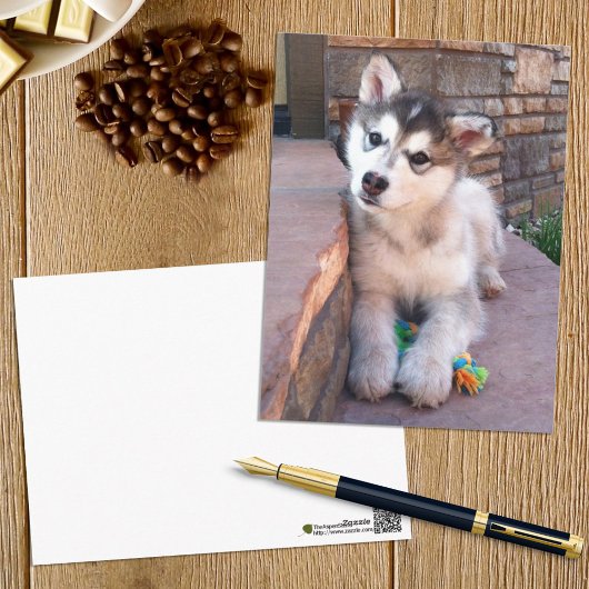 Carte Postale Alaskan Malamute Puppy Head Tilt Photographie