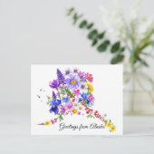 Carte Postale Alaskan Wildflowers Greeting Card (Debout devant)