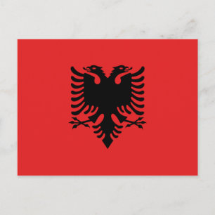Carte Postale Albanie - Drapeau albanais -