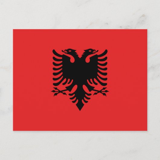 Carte Postale Albanie - Drapeau albanais - (Devant)