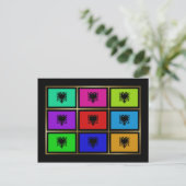 Carte postale Albanie Multihue Flags (Debout devant)