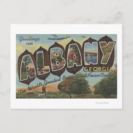 Carte Postale Albany, Géorgie - Scènes de grandes lettres (Devant)