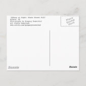 Carte Postale albany la nuit : state street hill (Dos)