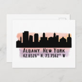 Carte Postale Albany NY City Skyline (Devant / Derrière)