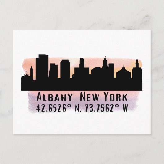 Carte Postale Albany NY City Skyline (Devant)