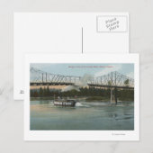 Carte Postale Albany, Oregon - Paddle Boat Crossing Willamette (Devant / Derrière)