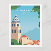 Carte Postale Albarracin Espagne Célèbre Lieu de Voyage Illustra (Devant)