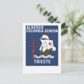 Carte Postale Albergo Columbia Gênes ~ Trieste (Debout devant)