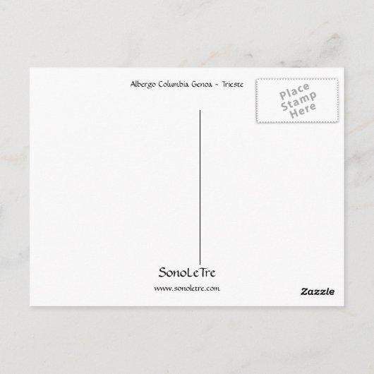 Carte Postale Albergo Columbia Gênes ~ Trieste (Dos)