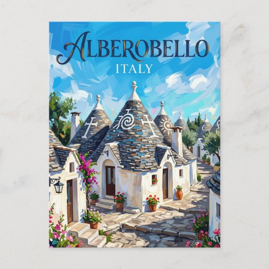 Carte Postale Alberobello Italie (Devant)