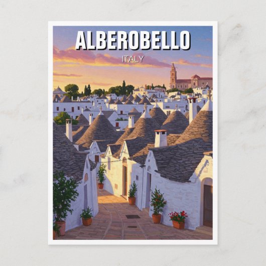 Carte Postale Alberobello Italie Trulli maisons Travel (Devant)