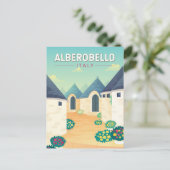 Carte Postale Alberobello Italie  Voyage Art Vintage (Debout devant)