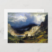 Carte Postale Albert Bierstadt A Storm in the Rocky Mountains (Devant / Derrière)