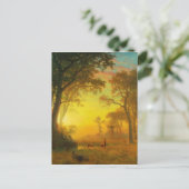 Carte Postale Albert Bierstadt Lumière dans la forêt (Debout devant)