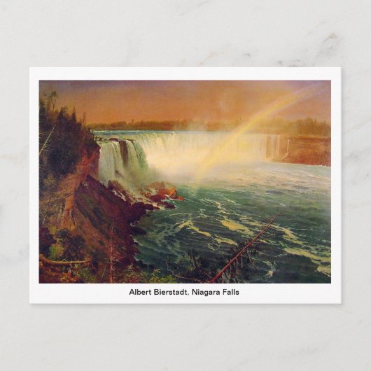 Carte Postale Albert Bierstadt, Niagara Falls. (Devant)
