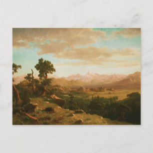 Carte Postale Albert Bierstadt - Pays de la rivière des vents