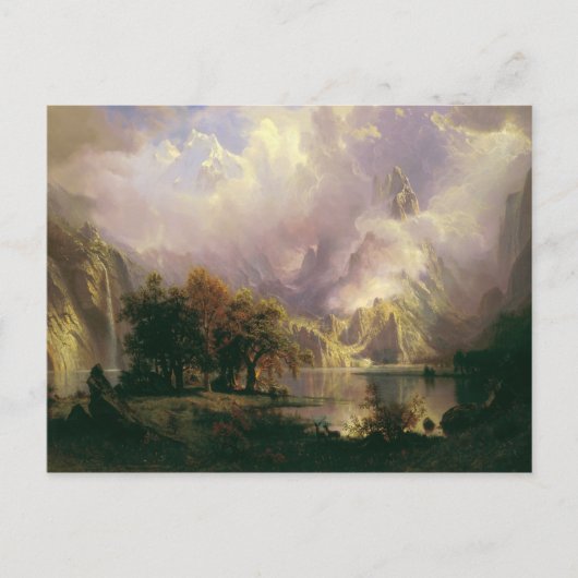Carte Postale Albert Bierstadt - Paysage des Rocheuses (Devant)