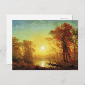 Carte Postale Albert Bierstadt, peinture de Sunrise (Devant / Derrière)