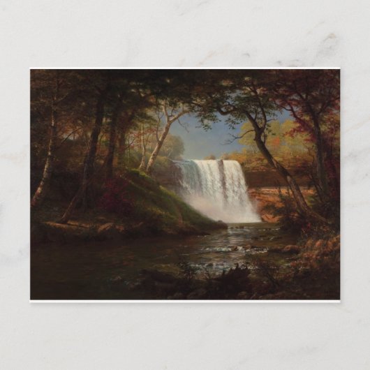 Carte Postale Albert Bierstadt Peinture Forêt Cascade Destiny (Devant)