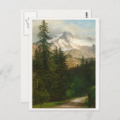 Carte Postale Albert Bierstadt Peinture Neige dans le Haut Pays (Devant / Derrière)