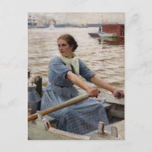 Carte Postale Albert Edelfeel - La Laitiere (Devant)