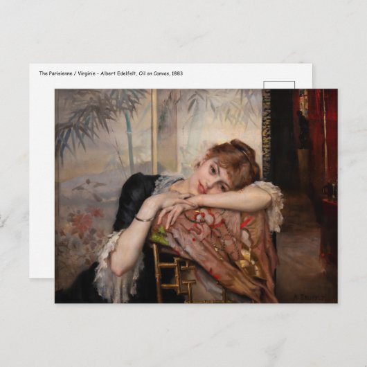 Carte Postale Albert Edelfeel - La Parisienne / Virginie (Devant / Derrière)